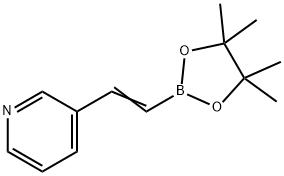 Pyridine, 3-[2-(4,4,5,5-tetramethyl-1,3,2-dioxaborolan-2-yl)ethenyl]- 结构式