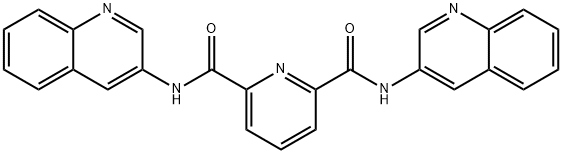 N2,N6-二(3-喹啉基)吡啶-2,6-二甲酰胺 结构式
