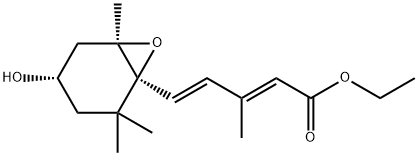 2,4-Pentadienoic acid, 5-[(1S,4S,6R)-4-hydroxy-2,2,6-trimethyl-7-oxabicyclo[4.1.0]hept-1-yl]-3-methyl-, ethyl ester, (2E,4E)- 结构式