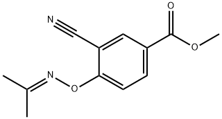 Benzoic acid, 3-cyano-4-[[(1-methylethylidene)amino]oxy]-, methyl ester 结构式