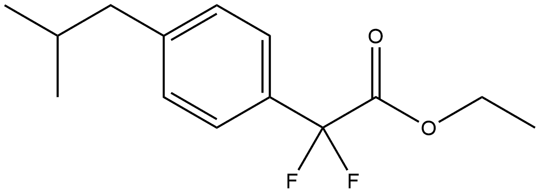 Ethyl α,α-difluoro-4-(2-methylpropyl)benzeneacetate 结构式