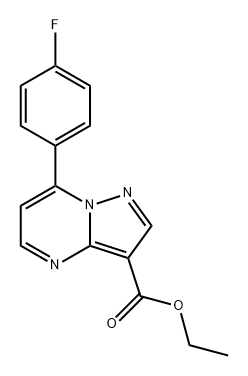 Pyrazolo[1,5-a]pyrimidine-3-carboxylic acid, 7-(4-fluorophenyl)-, ethyl ester 结构式