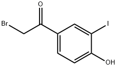 2-溴-1-(4-羟基-3-碘苯基)乙酮 结构式