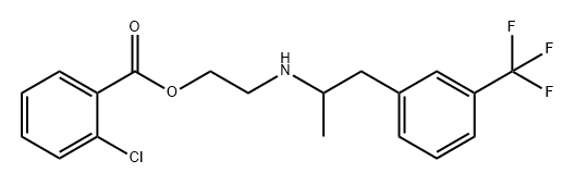 Benzoic acid, 2-chloro-, 2-[[1-methyl-2-[3-(trifluoromethyl)phenyl]ethyl]amino]ethyl ester 结构式