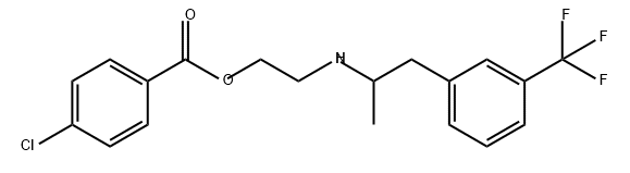 Benzoic acid, 4-chloro-, 2-[[1-methyl-2-[3-(trifluoromethyl)phenyl]ethyl]amino]ethyl ester 结构式
