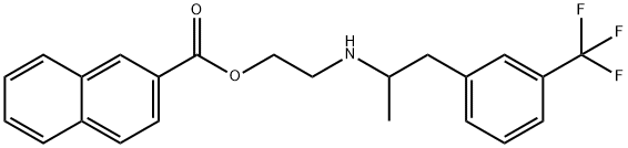 2-Naphthalenecarboxylic acid, 2-[[1-methyl-2-[3-(trifluoromethyl)phenyl]ethyl]amino]ethyl ester 结构式