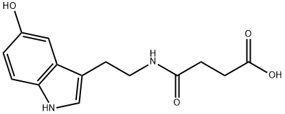 Butanoic acid, 4-[[2-(5-hydroxy-1H-indol-3-yl)ethyl]amino]-4-oxo- 结构式