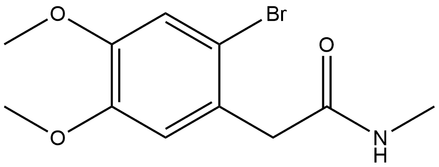 2-(2-bromo-4,5-dimethoxyphenyl)-n-methylacetamide 结构式