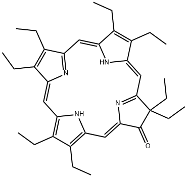 21H,23H-Porphin-7(8H)-one, 2,3,8,8,12,13,17,18-octaethyl- 结构式