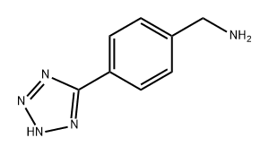 Benzenemethanamine, 4-(2H-tetrazol-5-yl)- 结构式