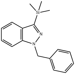 1H-Indazole, 1-(phenylmethyl)-3-(trimethylsilyl)- 结构式