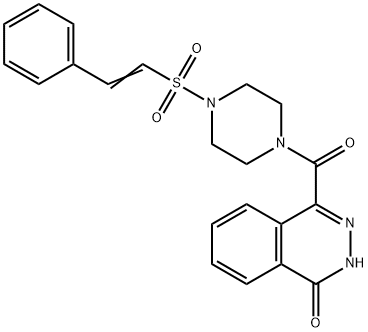 4-[4-(2-phenylethenesulfonyl)piperazine-1-carbon yl]-1,2-dihydrophthalazin-1-one 结构式