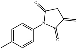 2,5-Pyrrolidinedione, 3-methylene-1-(4-methylphenyl)- 结构式