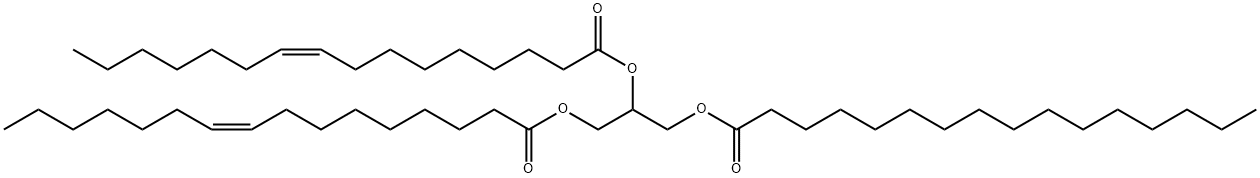 1,2-Dipalmitoleoyl-3-Palmitoyl-rac-glycerol 结构式