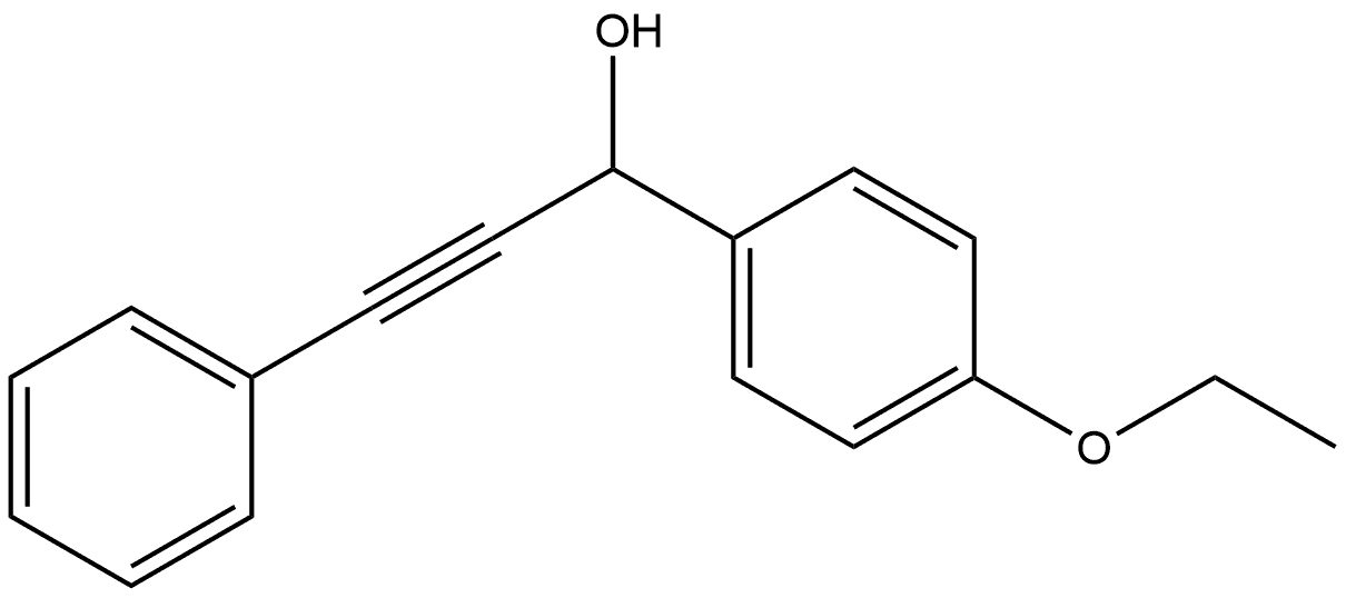 4-Ethoxy-α-(2-phenylethynyl)benzenemethanol 结构式