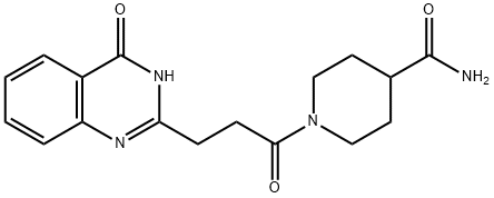 1-(3-(4-氧代-3,4-二氢喹唑啉-2-基)丙酰基)哌啶-4-甲酰胺 结构式