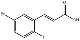 2-Propenoic acid, 3-(5-bromo-2-fluorophenyl)-, (2E)- 结构式