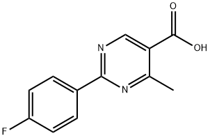 2-(4-氟苯基)-4-甲基嘧啶-5-羧酸 结构式