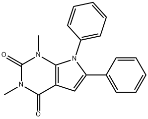 1H-Pyrrolo[2,3-d]pyrimidine-2,4(3H,7H)-dione, 1,3-dimethyl-6,7-diphenyl- 结构式