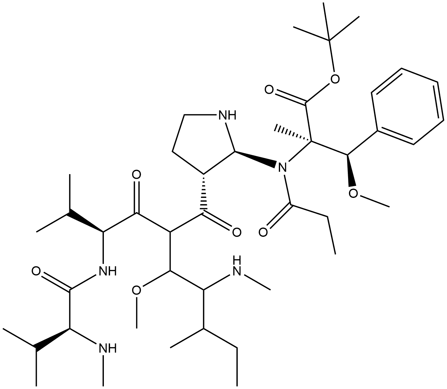 化合物 MMAF-OTBU 结构式