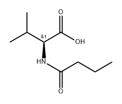 丁酰-L-缬氨酸 结构式