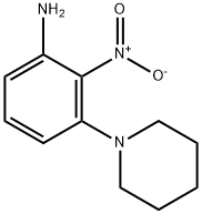 Benzenamine, 2-nitro-3-(1-piperidinyl)- 结构式