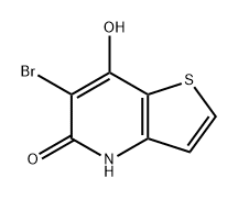 6-溴-7-羟基噻吩[3,2-B]吡啶-5(4H)-酮 结构式