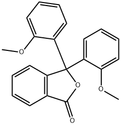 1(3H)-Isobenzofuranone, 3,3-bis(2-methoxyphenyl)- 结构式