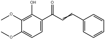 (E) -1-(2-羟基-3,4-二甲氧基-苯基)-3-苯基-对-2-烯-1-酮 结构式