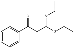 1-Propanone, 3,3-bis(ethylthio)-1-phenyl- 结构式