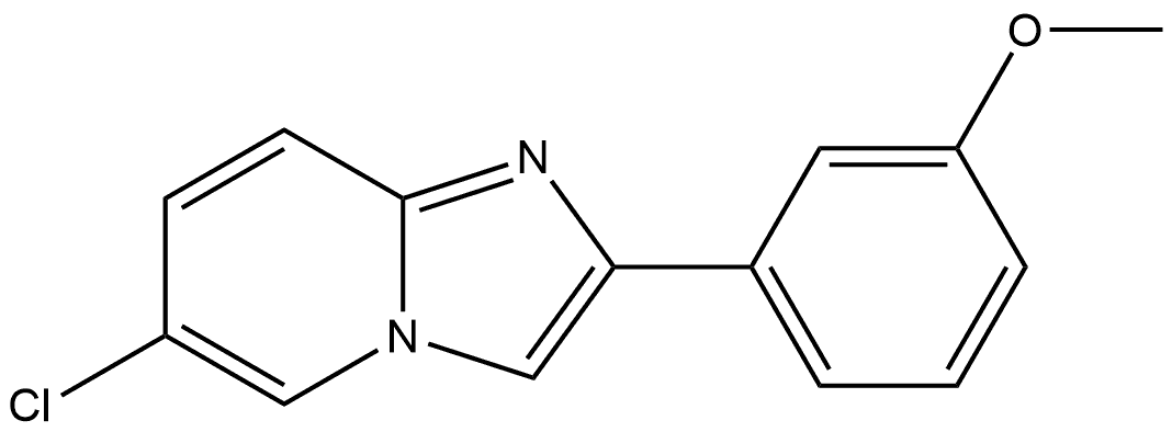 6-氯-2-(3-甲氧基苯基)咪唑并[1,2-A]吡啶 结构式