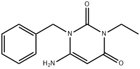 6-氨基-1-苄基-3-乙基嘧啶-2,4(1H,3H)-二酮 结构式