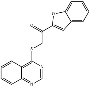 Ethanone, 1-(2-benzofuranyl)-2-(4-quinazolinylthio)-