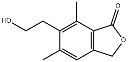 1(3H)-Isobenzofuranone, 6-(2-hydroxyethyl)-5,7-dimethyl- 结构式