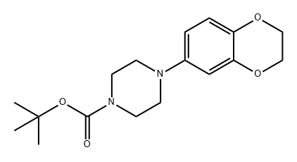 1-Piperazinecarboxylic acid, 4-(2,3-dihydro-1,4-benzodioxin-6-yl)-, 1,1-dimethylethyl ester 结构式