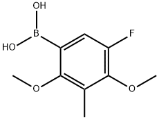 5-氟-2,4-二甲氧基-3-甲基苯硼酸 结构式