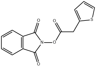 1,3-二氧代-2,3-二氢-1H-异吲哚-2-基 2-(噻吩-2-基)乙酸酯 结构式