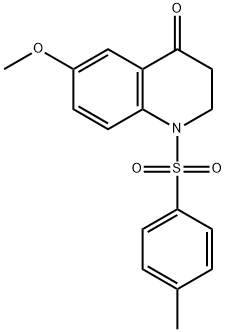 4(1H)-Quinolinone, 2,3-dihydro-6-methoxy-1-[(4-methylphenyl)sulfonyl]- 结构式