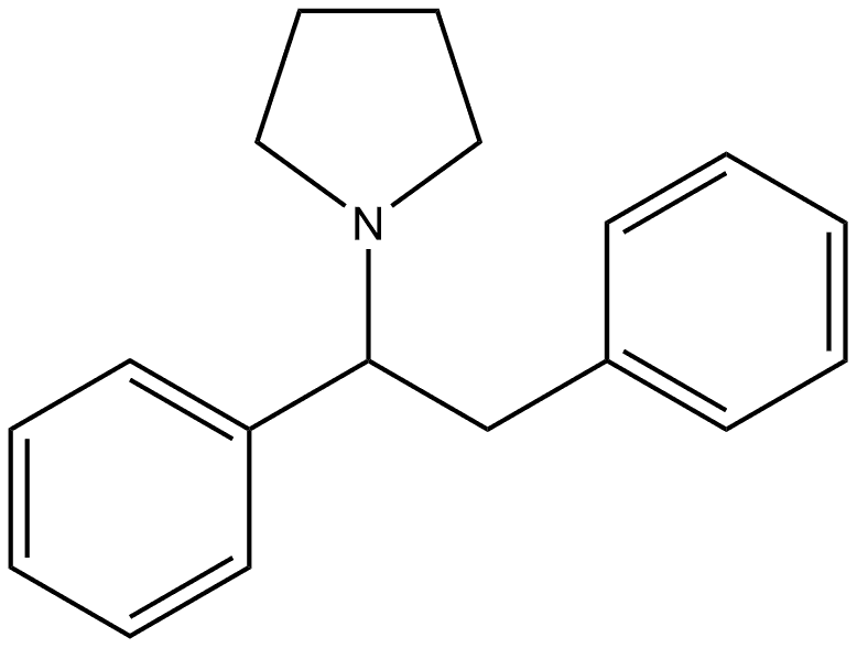 Pyrrolidine, 1-(1,2-diphenylethyl)-, (-)- 结构式