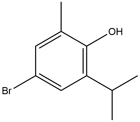 4-Bromo-2-methyl-6-(1-methylethyl)phenol 结构式