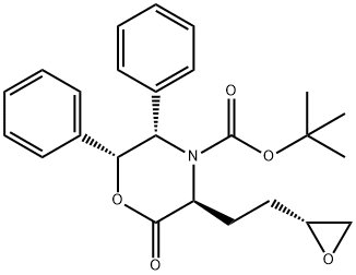 (3S,5S,6R)-2-Oxo-3-[2-(2R)-2-oxiranylethyl]-5,6-diphenyl-4-morpholinecarboxylic Acid tert-Butyl Ester 结构式