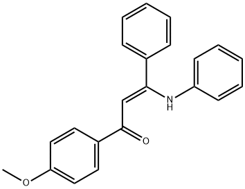 2-Propen-1-one, 1-(4-methoxyphenyl)-3-phenyl-3-(phenylamino)-, (Z)- (9CI) 结构式