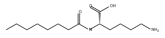 L-Lysine, N2-(1-oxooctyl)- 结构式