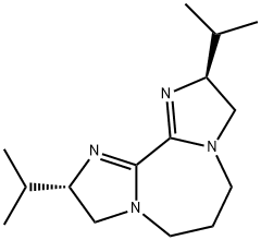 5H-Diimidazo[1,2-a:2',1'-c][1,4]diazepine, 2,3,6,7,9,10-hexahydro-2,10-bis(1-methylethyl)-, (2S,10S)- 结构式