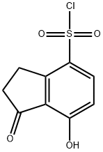 7-羟基-1-氧代-2,3-二氢-1H-茚-4-磺酰氯 结构式