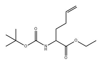 5-Hexenoic acid, 2-[[(1,1-dimethylethoxy)carbonyl]amino]-, ethyl ester 结构式