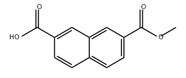 7-(甲氧羰基)-2-萘甲酸 结构式