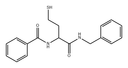 N-(1-(苄氨基)-4-巯基-1-氧丁烷-2-基)苯甲酰胺 结构式