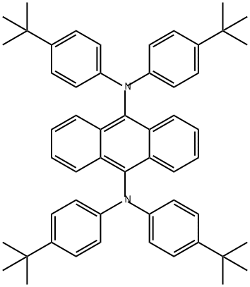 9,10-Anthracenediamine, N9,N9,N10,N10-tetrakis[4-(1,1-dimethylethyl)phenyl]- 结构式