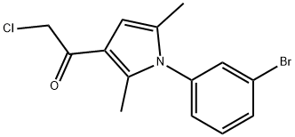 1-[1-(3-bromophenyl)-2,5-dimethyl-1H-pyrrol-3-yl]-2-chloroethan-1-one 结构式